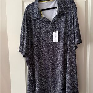 Stylish Men's Polo Shirt - Navy and Yellow